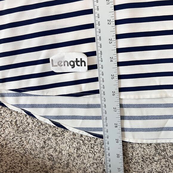 Chicos Womens XL Nautical Preppy Coastal Colorblock Striped Dolman Sleeve Top - Picture 10 of 10